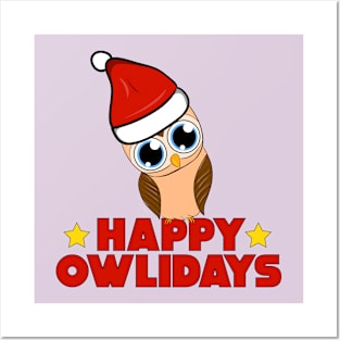 Happy Owlidays Posters and Art